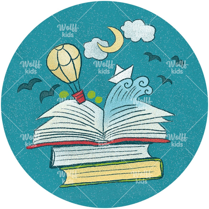 Einzelner Magnet: Bücherei/ Lesen